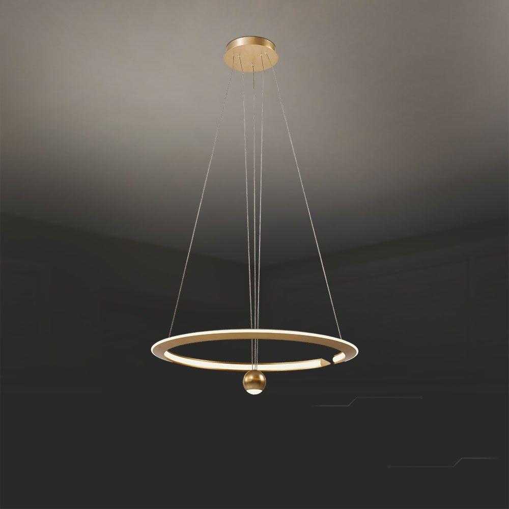 V-tac 45W LED pakabinamas šviestuvas, aukso sp., 4000K