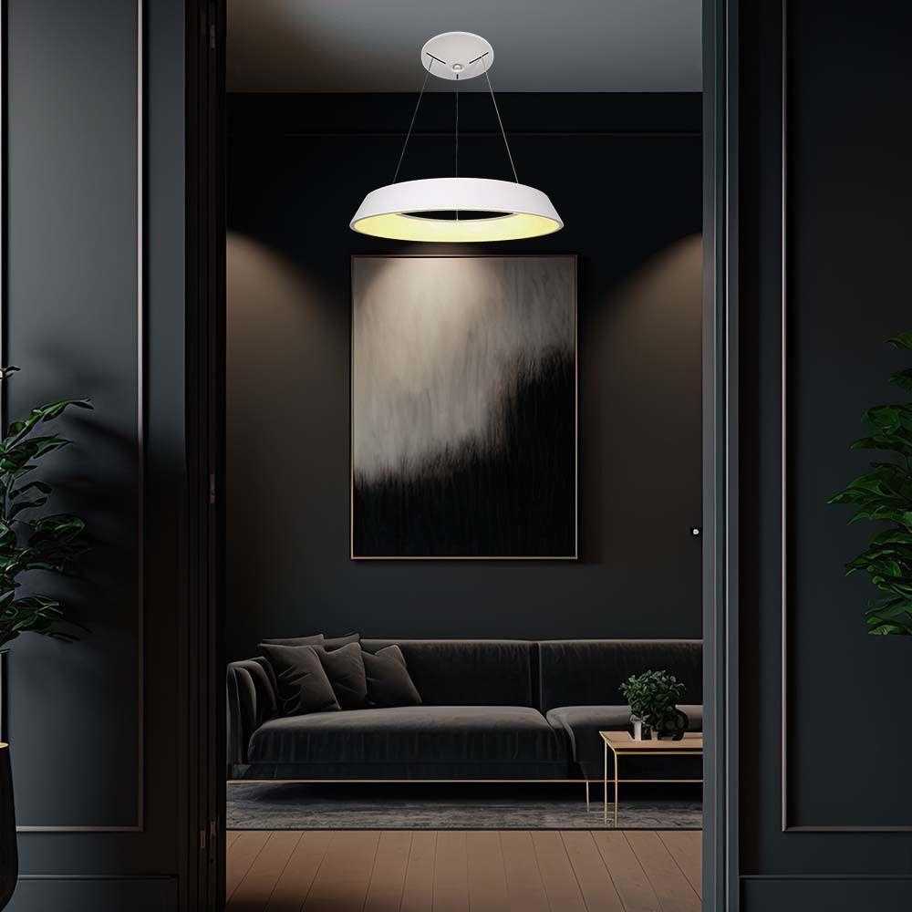 V-tac 48W LED pakabinamas šviestuvas, baltas, 3000K, dimeriuojamas