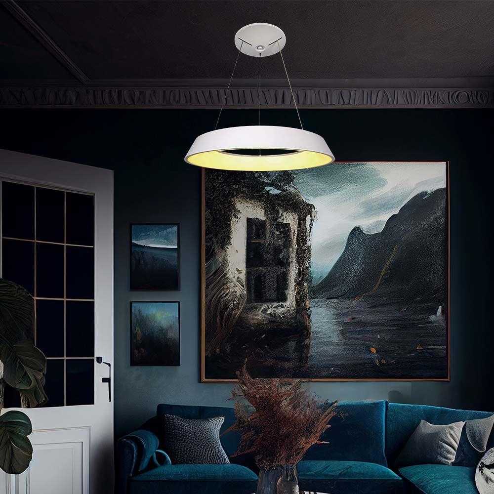 V-tac 48W LED pakabinamas šviestuvas, baltas, 3000K, dimeriuojamas