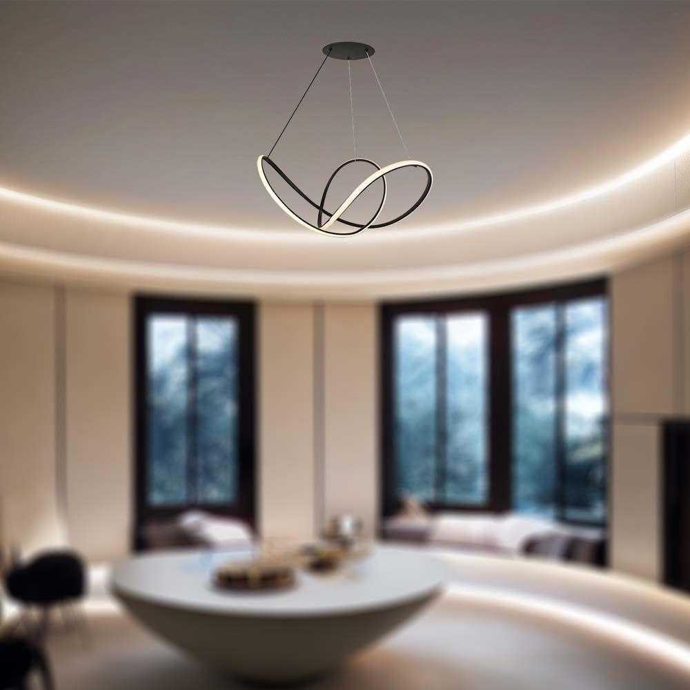 V-tac 49W LED pakabinamas šviestuvas, juodas, 3000K, dimeriuojamas