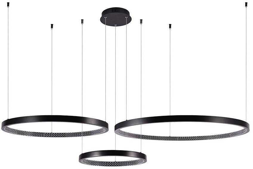 V-tac 57W LED pakabinamas šviestuvas, juodas, 3000K