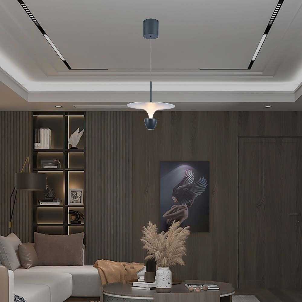 V-tac 9W LED pakabinamas šviestuvas, baltos/pilkos sp., 3000K
