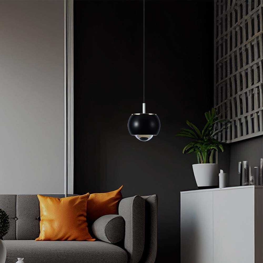 V-tac 9W LED pakabinamas šviestuvas, juodas, 4000K