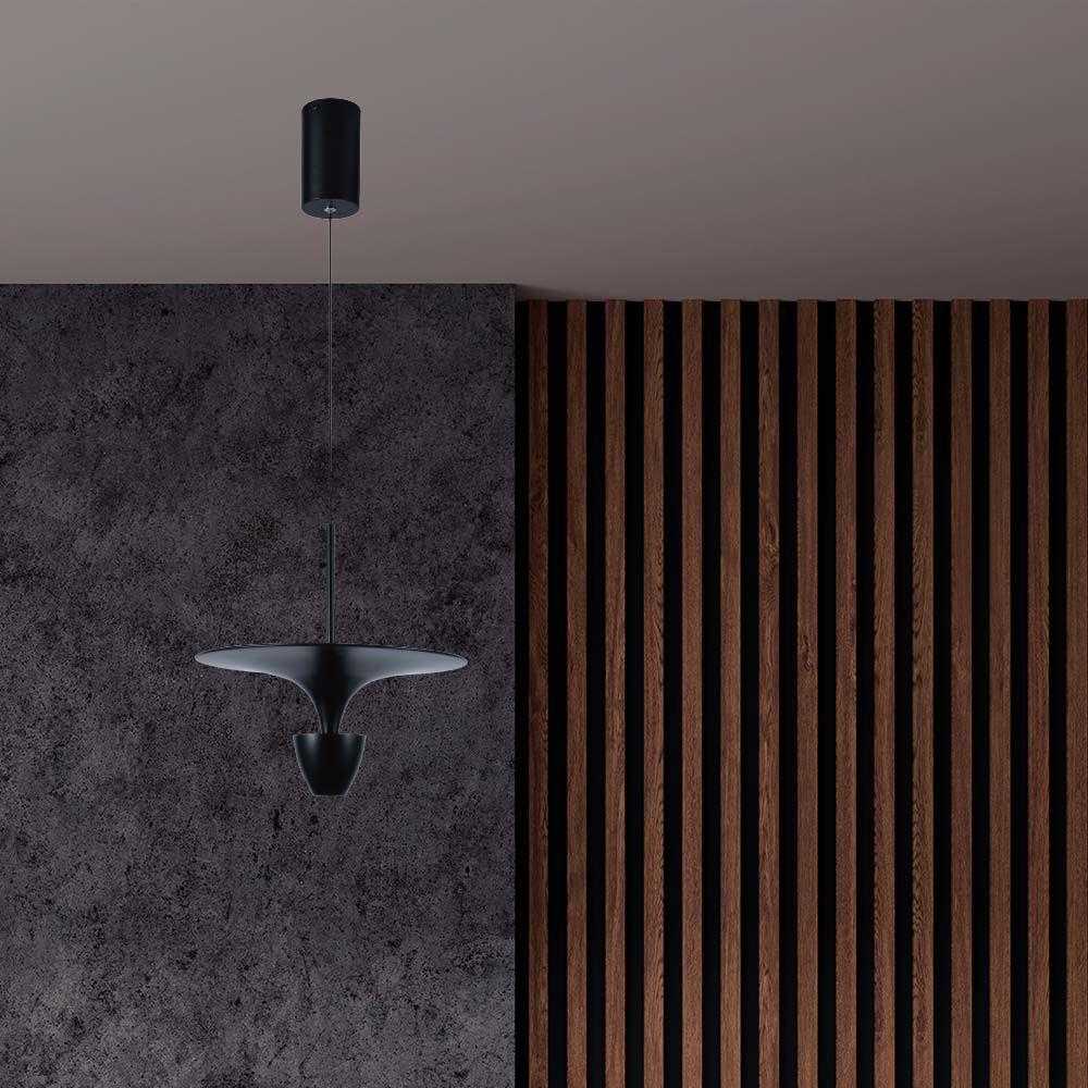 V-tac 9W LED pakabinamas šviestuvas, juodas, 4000K