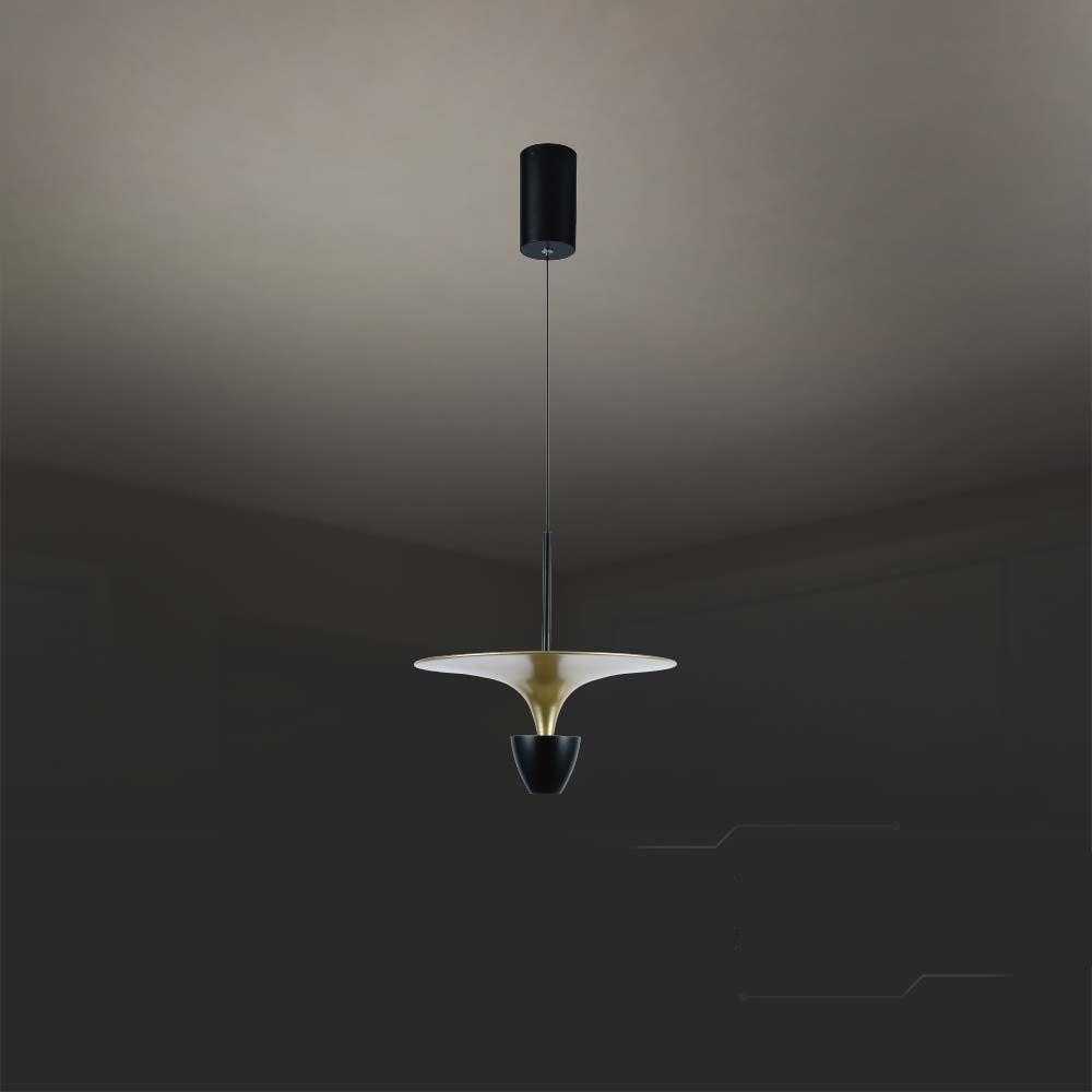 V-tac 9W LED pakabinamas šviestuvas, juodos/aukso sp., 4000K