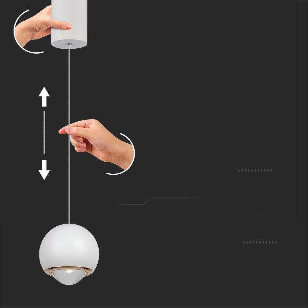 V-tac 5W LED pakabinamas šviestuvas, baltas, 3000K