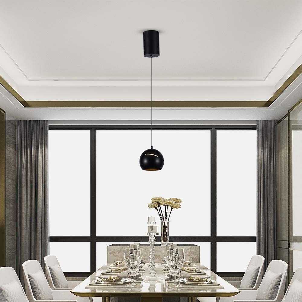 V-tac 8,5W LED pakabinamas šviestuvas, juodas, 3000K