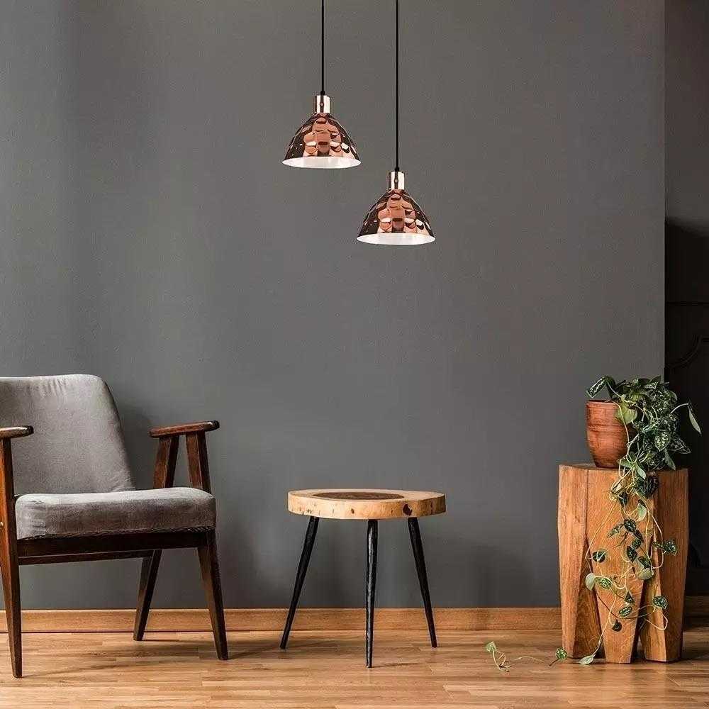 V-tac Pakabinamas šviestuvas, E27, 30cm, rožinio aukso sp.