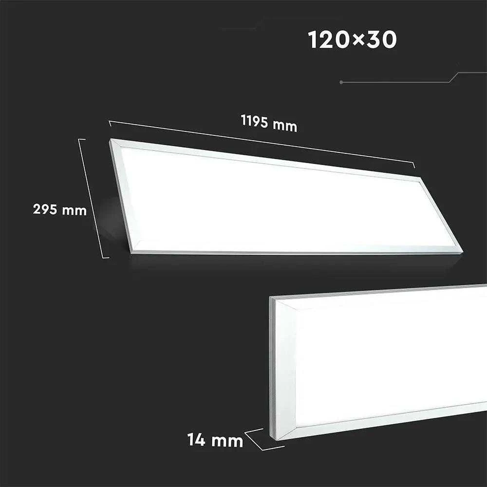 V-tac 29W LED panelė, balta, 4500K, 120x30cm