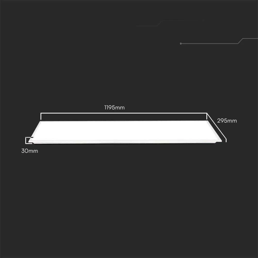 V-tac 40W LED panelė, 120x30cm, balta, 6500K