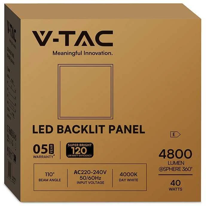 40W LED panelė, 60x60cm, balta, 4000K