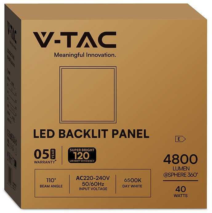 40W LED panelė, 60x60cm, balta, 6500K