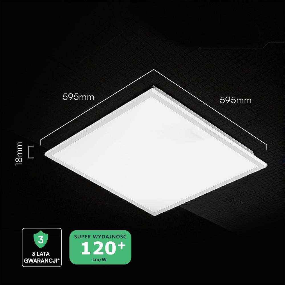 40W LED panelė SLIM, 60x60cm, balta, 6500K