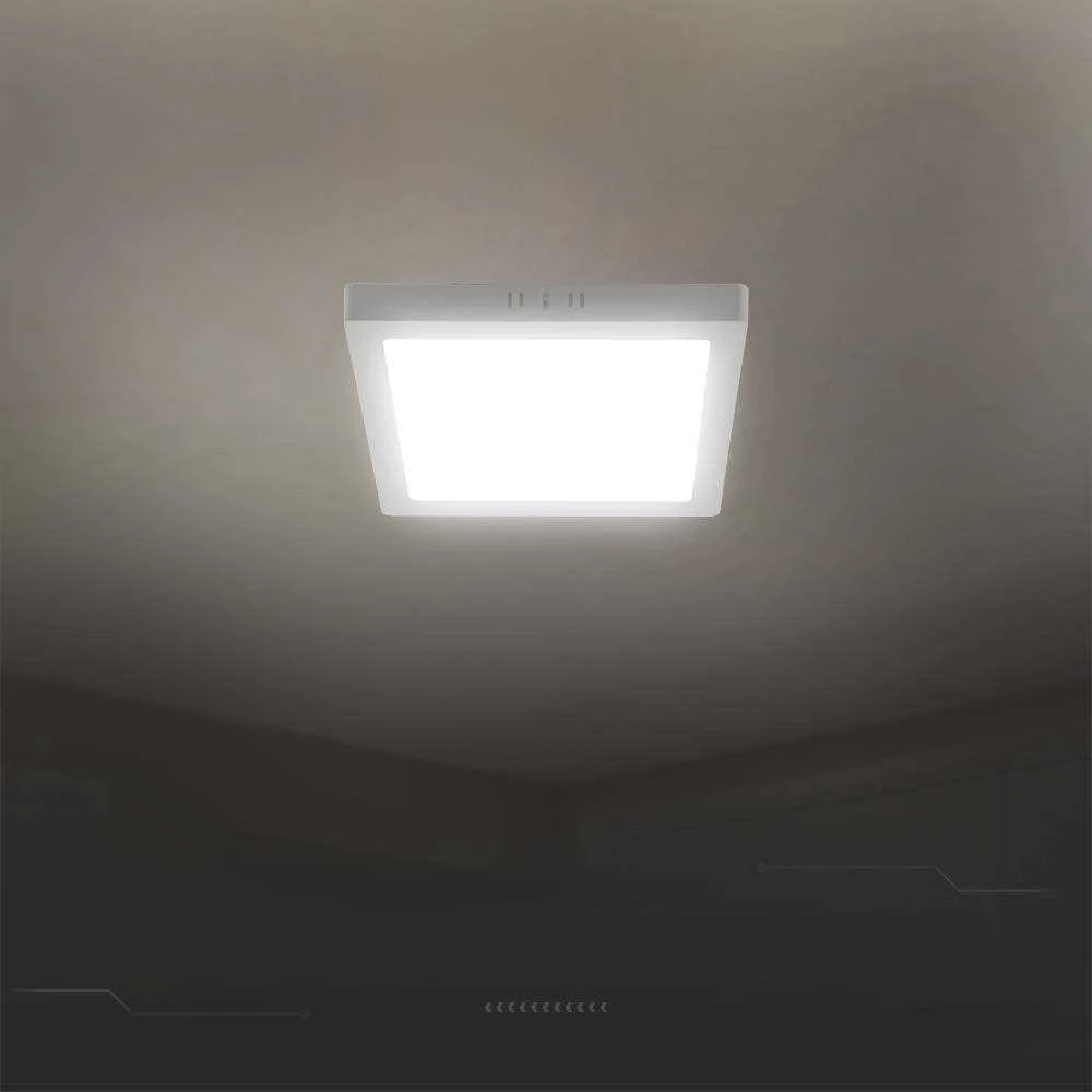 V-tac 18W LED paviršinė panelė, kvadratinė, balta, 4000K