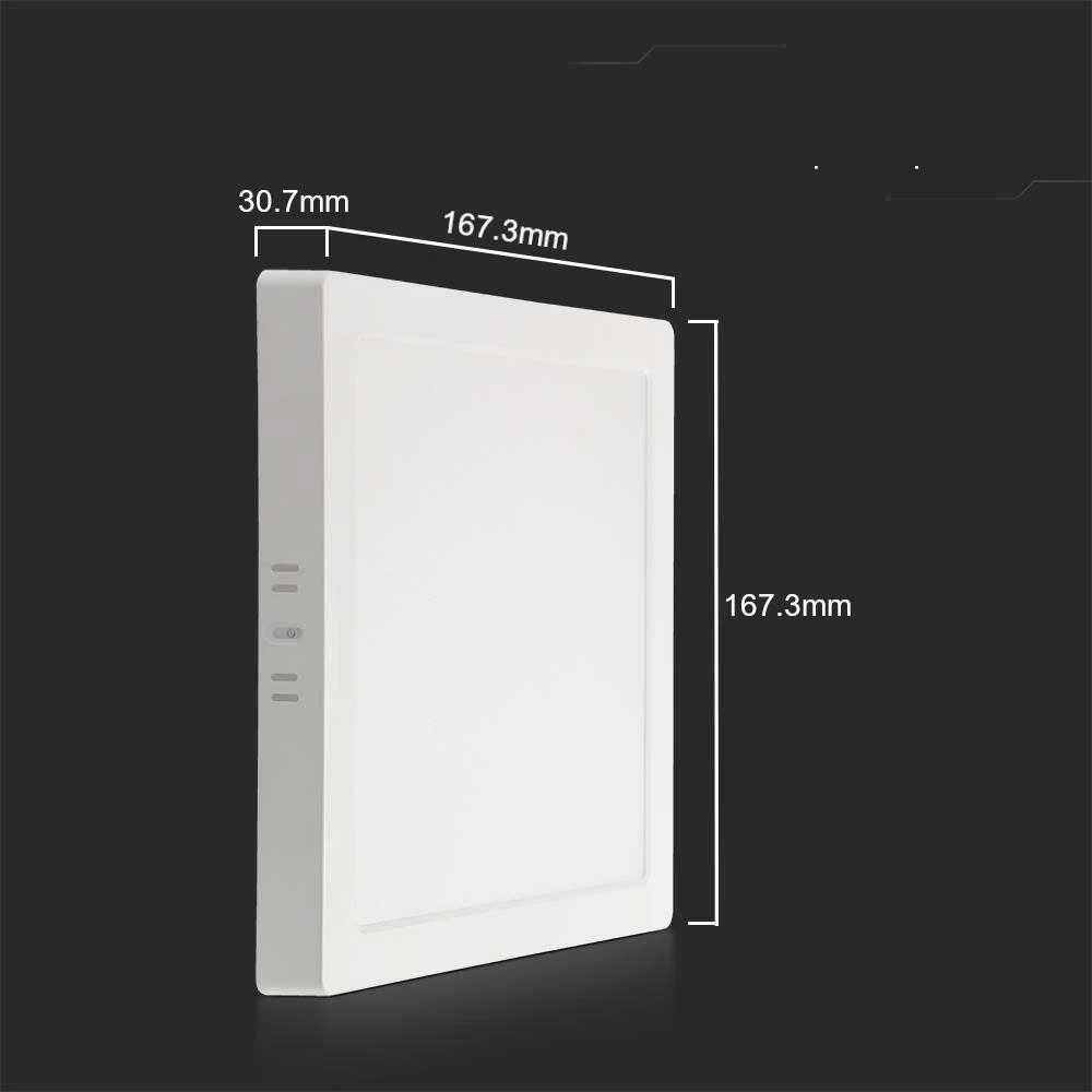 V-tac 12W LED paviršinė panelė, kvadratinė, balta, 4000K