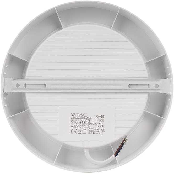 V-tac 18W LED paviršinė panelė, balta, 4000K