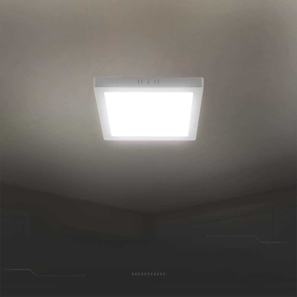 V-tac 18W LED paviršinė panelė, kvadratinė, balta, 3000K