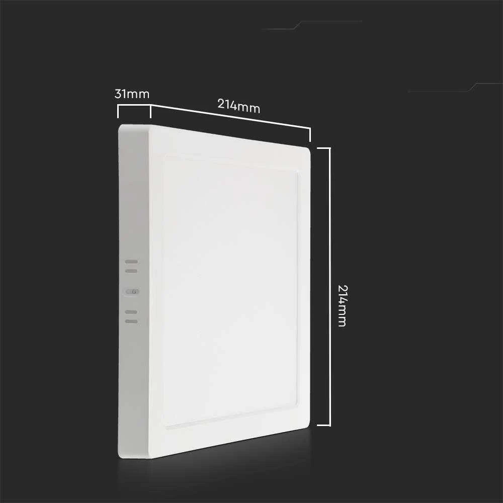 V-tac 18W LED paviršinė panelė, kvadratinė, balta, 4000K