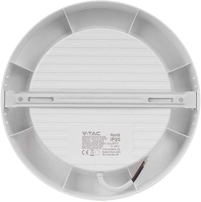 V-tac 24W LED paviršinė panelė, balta, 3000K