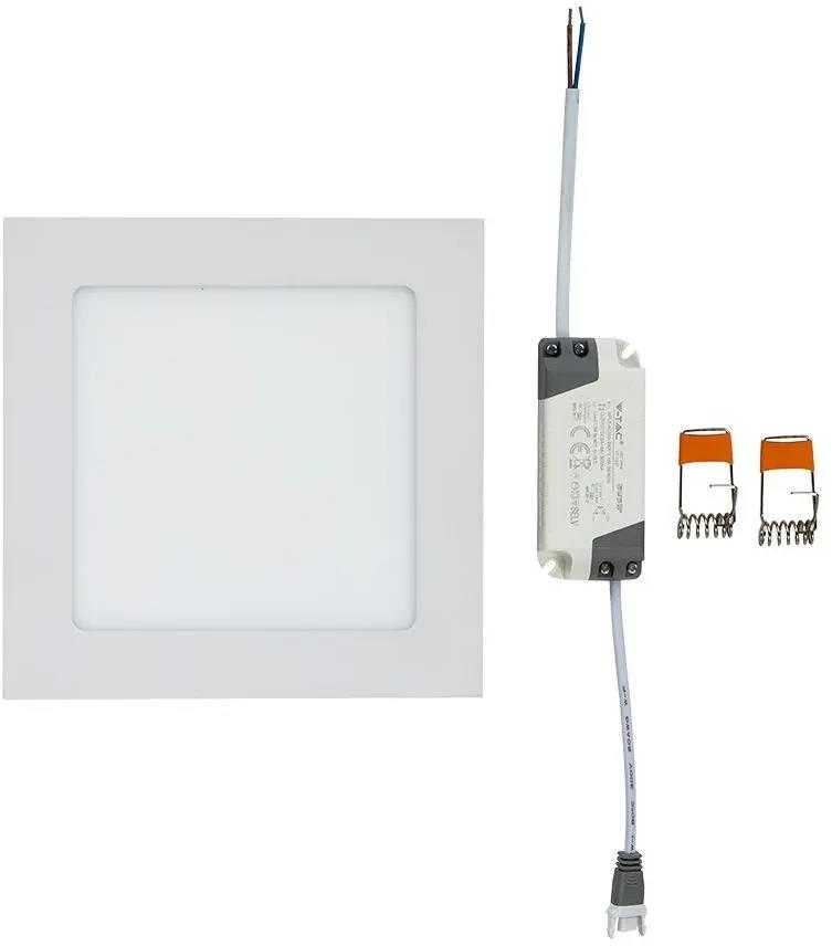 V-tac 12W LED įleidžiama panelė, balta, 2700K, su maitinimo šaltiniu