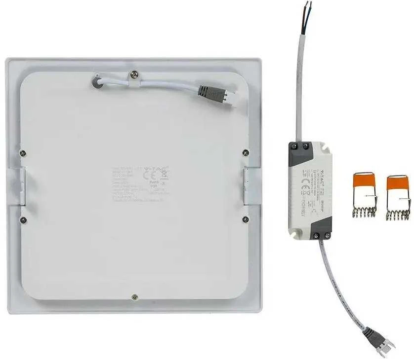 18W LED įleidžiama panelė, balta, 2700K, su maitinimo šaltiniu