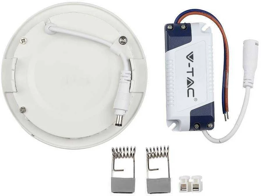 V-tac 18W LED įmontuojama panelė, balta, 2700K, su maitinimo šaltiniu