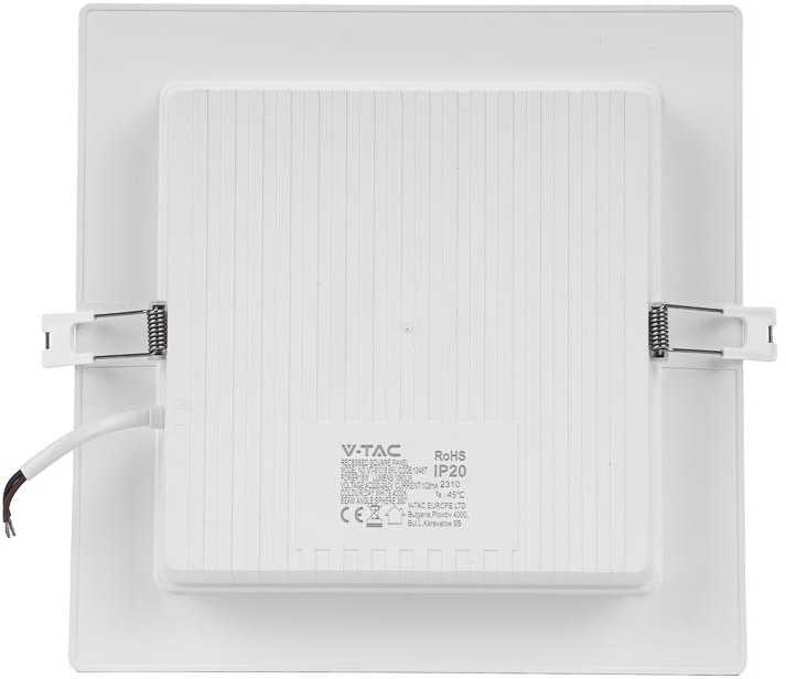 V-tac 18W LED įleidžiama panelė, kvadratinė, balta, 4000K