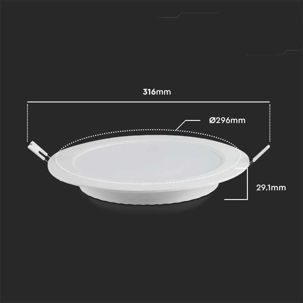 V-tac 24W LED įleidžiama panelė, balta, 3000K