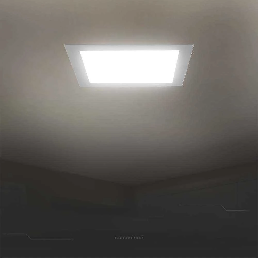 V-tac 12W LED įleidžiama panelė, kvadratinė, balta, 4000K