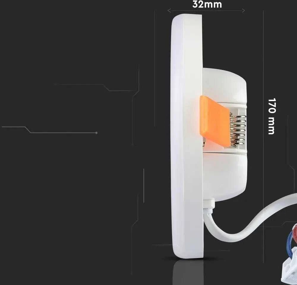 18W LED keičiamo montavimo skersmens panelė V-TAC, kvadratinė, 6400K (šaltai balta), SAMSUNG LED chip