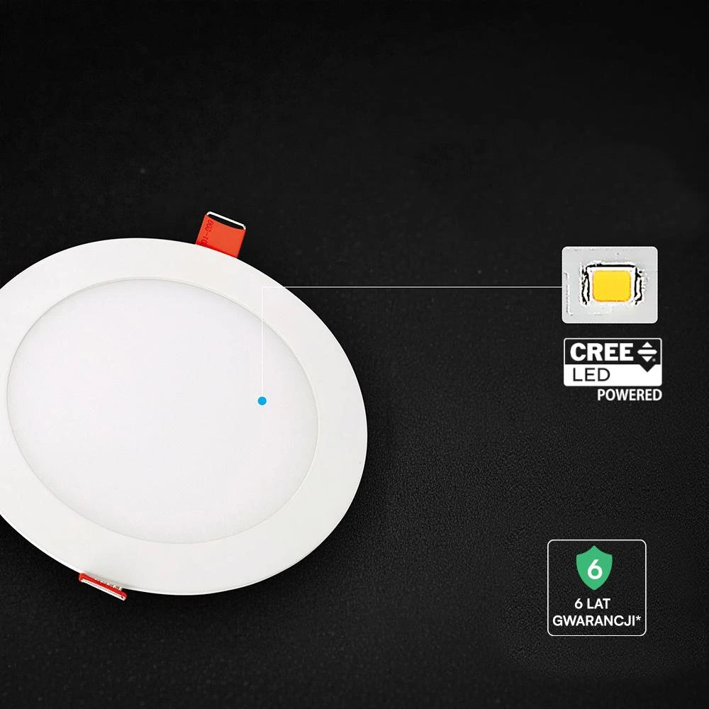18W LED įleidžiama panelė, balta, 3000/4000/6500K, CREE LED chip