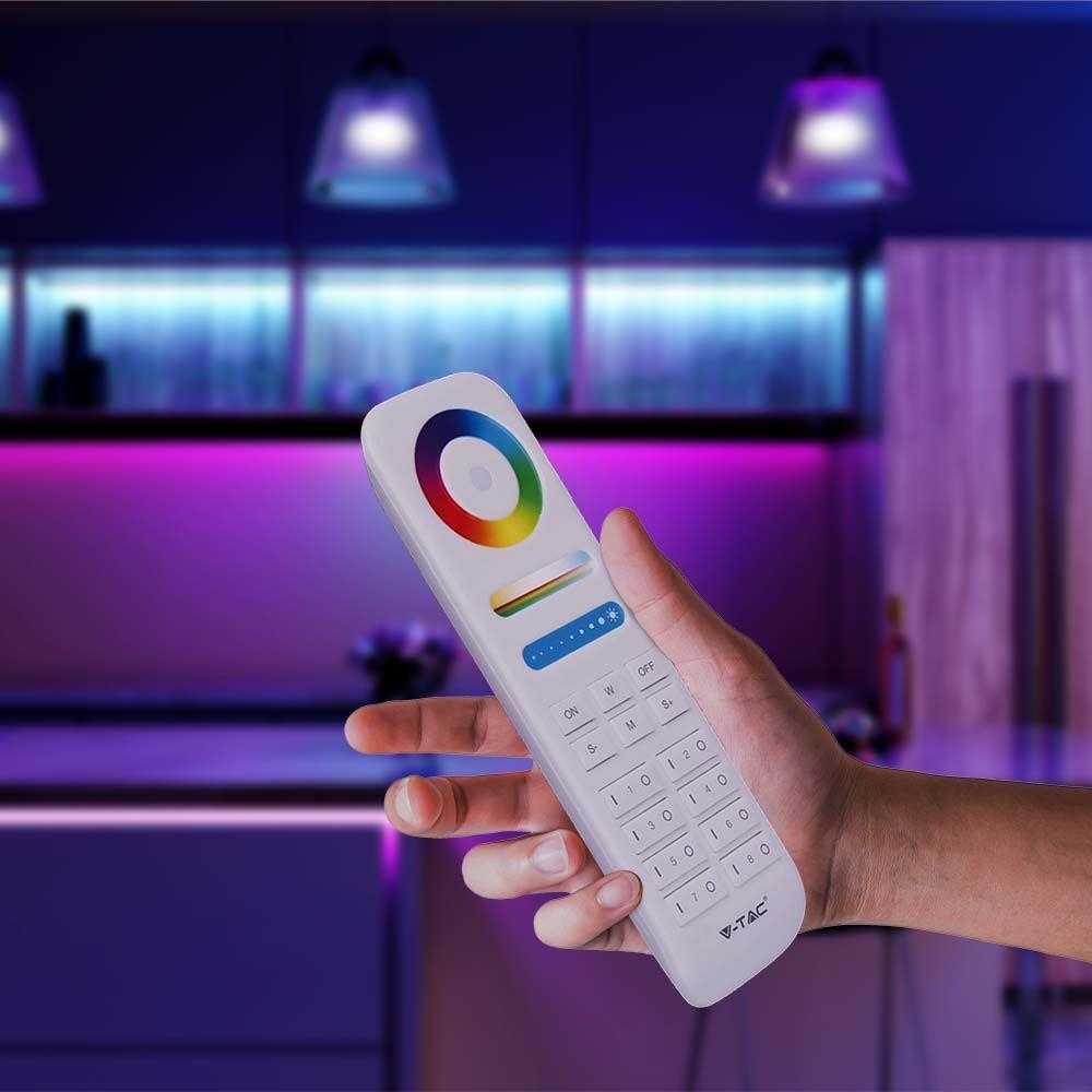 V-tac LED juostos nuotolinio valdymo pultas, 8 zonų