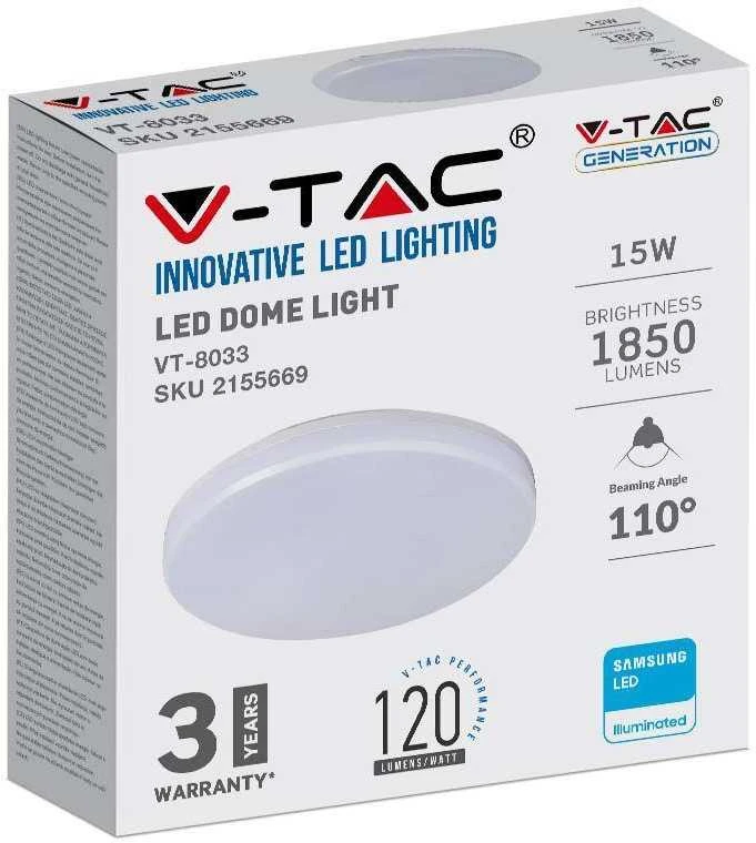 Lubinis šviestuvas Samsung 15W LED paviršinis šviestuvas, baltas, 4000K, IP44