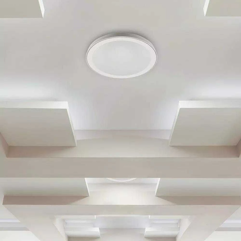 Sieninis šviestuvas V-tac 40W LED paviršinis šviestuvas, dimeriuojamas pulteliu, baltas
