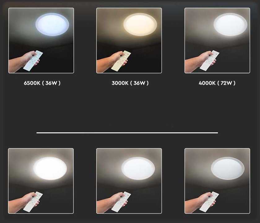 Lubinis šviestuvas V-tac 40W paviršinis šviestuvas, 3in1, dimeriuojamas pulteliu, baltas, su žvaigždėtu dangteliu