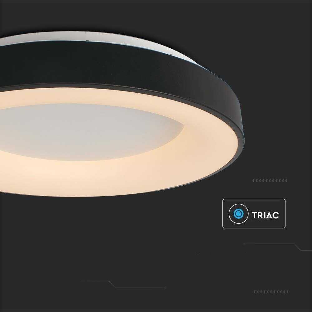 Lubinis šviestuvas V-tac 49W LED paviršinis šviestuvas, juodas, 3000K, dimeriuojamas