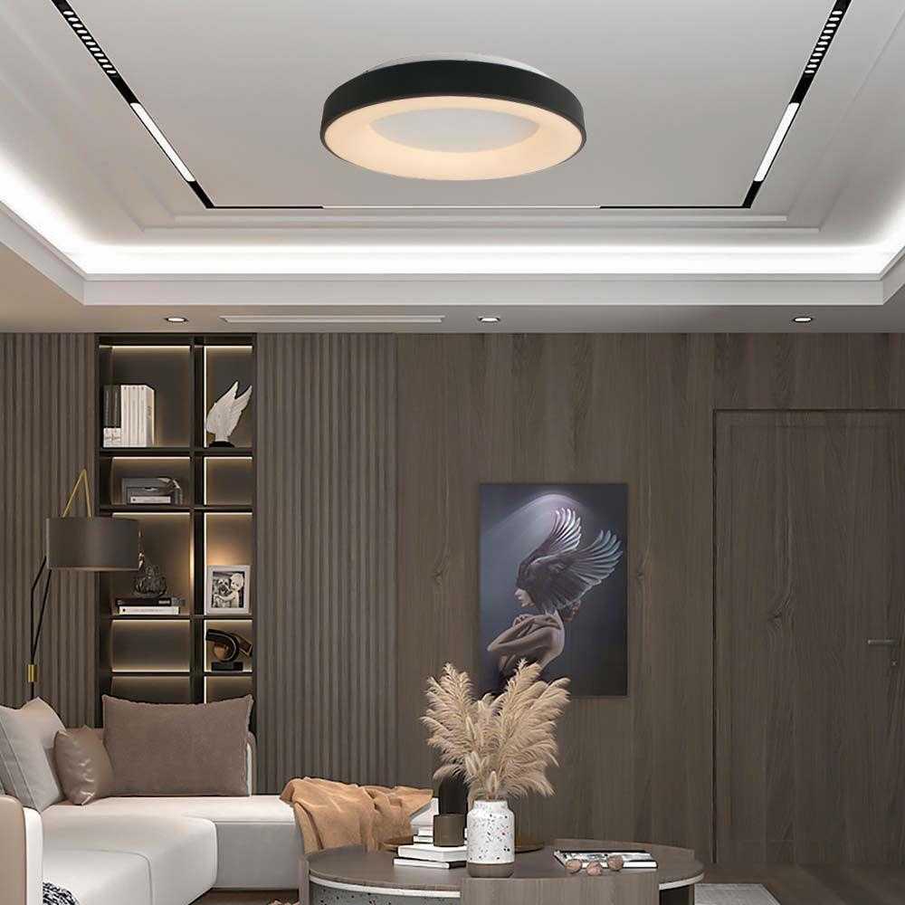 Lubinis šviestuvas V-tac 49W LED paviršinis šviestuvas, juodas, 3000K, dimeriuojamas