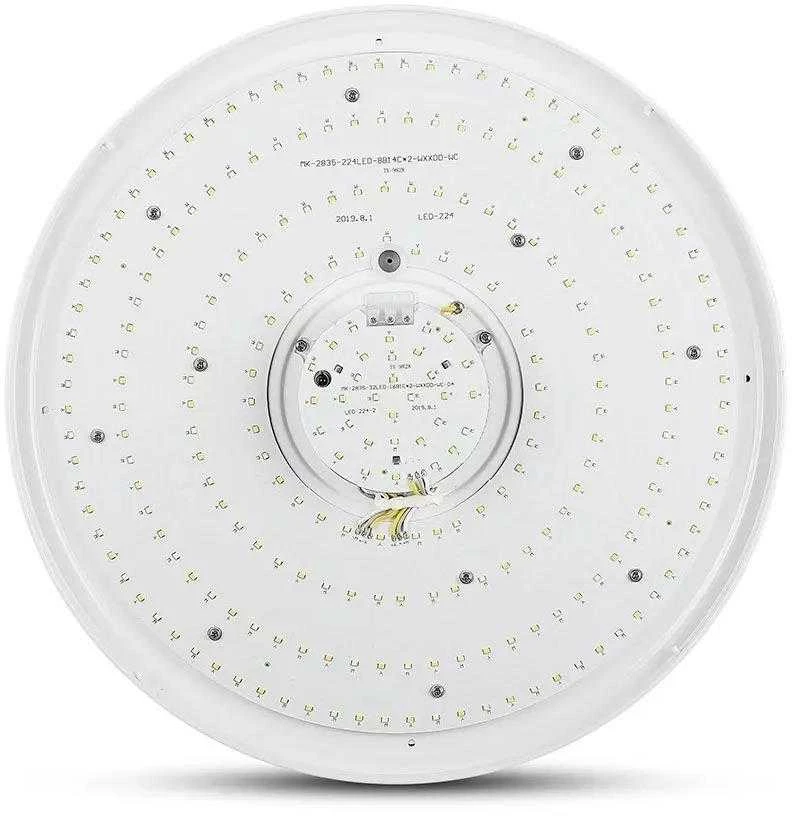 Lubinis šviestuvas V-tac 60W paviršinis šviestuvas, 3in1, dimeriuojamas pulteliu, baltas, su žvaigždėtu dangteliu