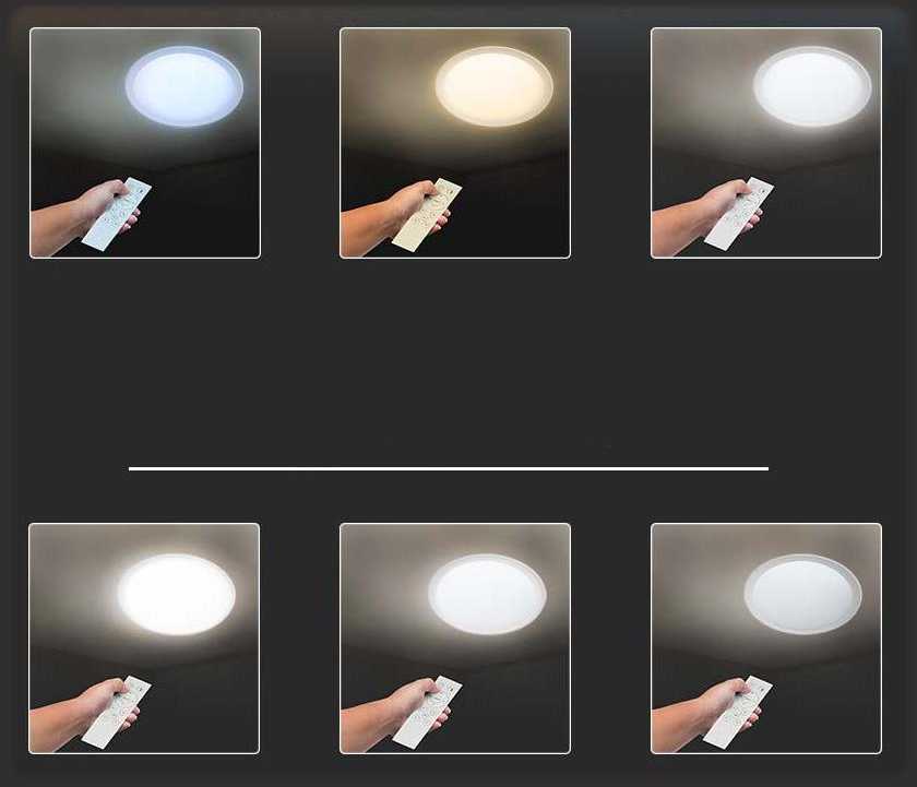 Lubinis šviestuvas V-tac 60W paviršinis šviestuvas, 3in1, dimeriuojamas pulteliu, baltas, su žvaigždėtu dangteliu