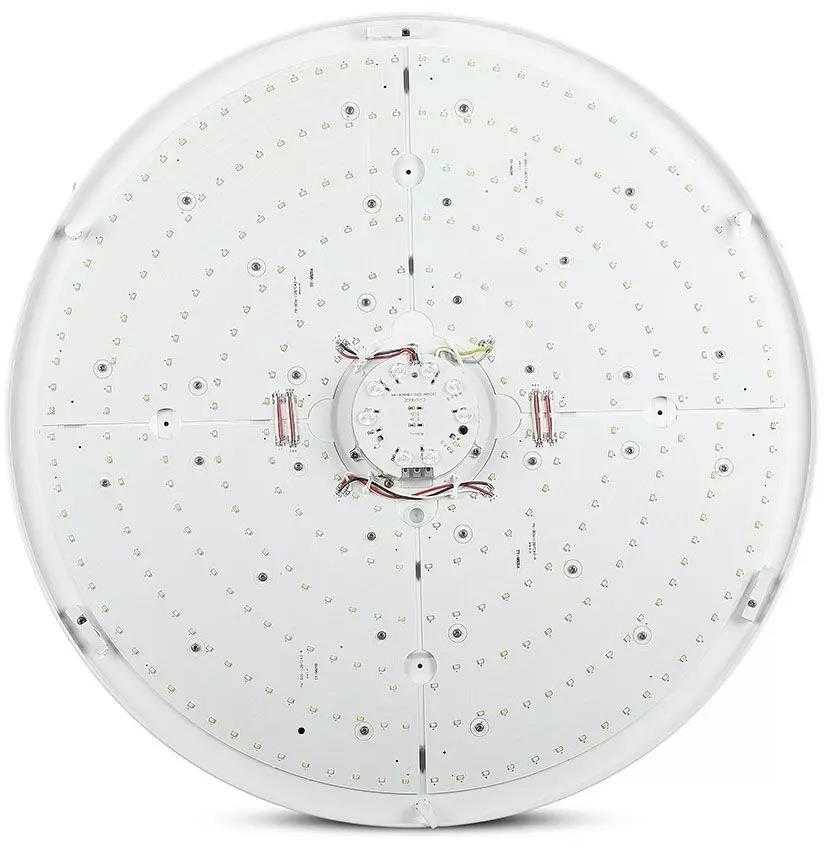 Lubinis šviestuvas V-tac 72W paviršinis šviestuvas, 3in1, dimeriuojamas pulteliu, baltas, su žvaigždėtu dangteliu