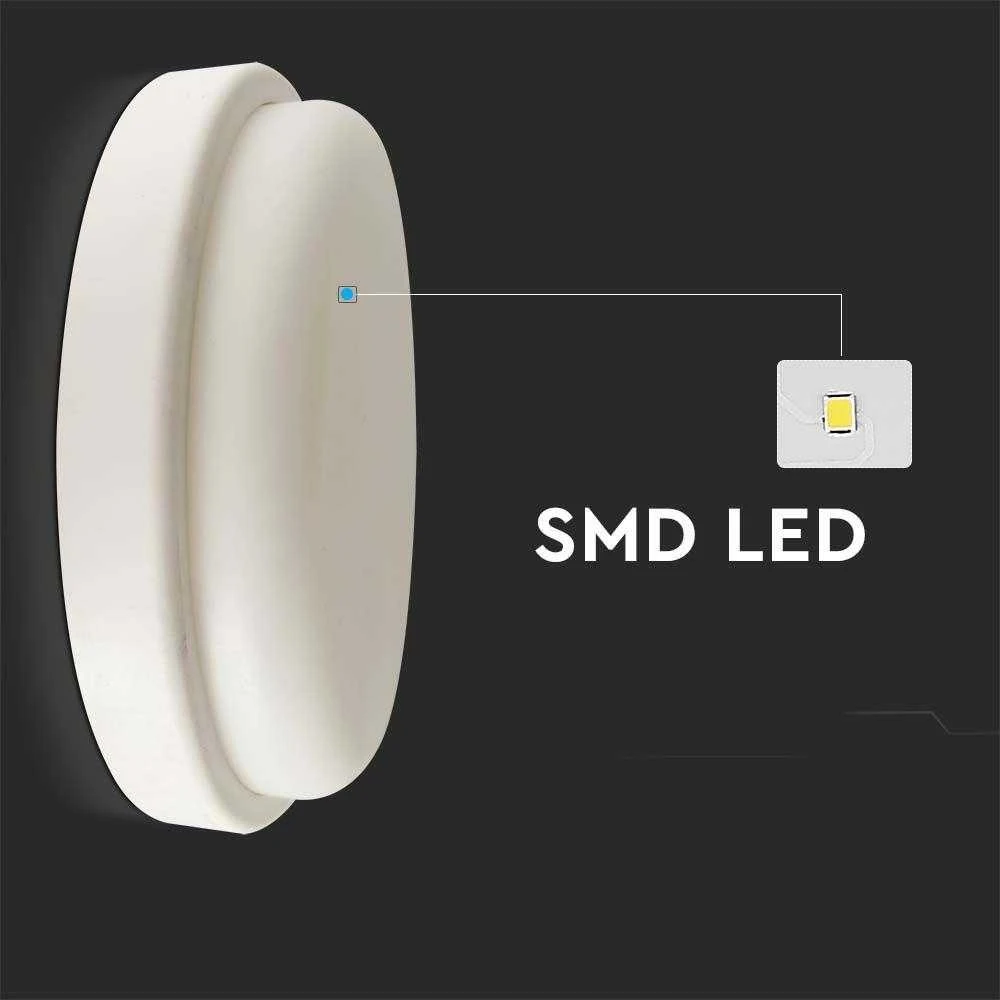 Sieninis šviestuvas 12W LED paviršinis šviestuvas, baltas, 3000K, IP54