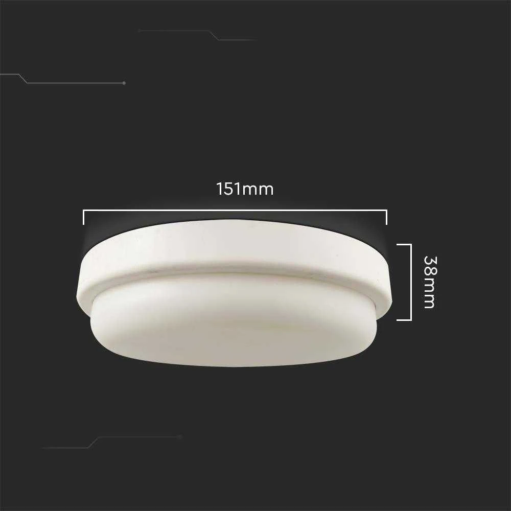 Sieninis šviestuvas 12W LED paviršinis šviestuvas, baltas, 3000K, IP54