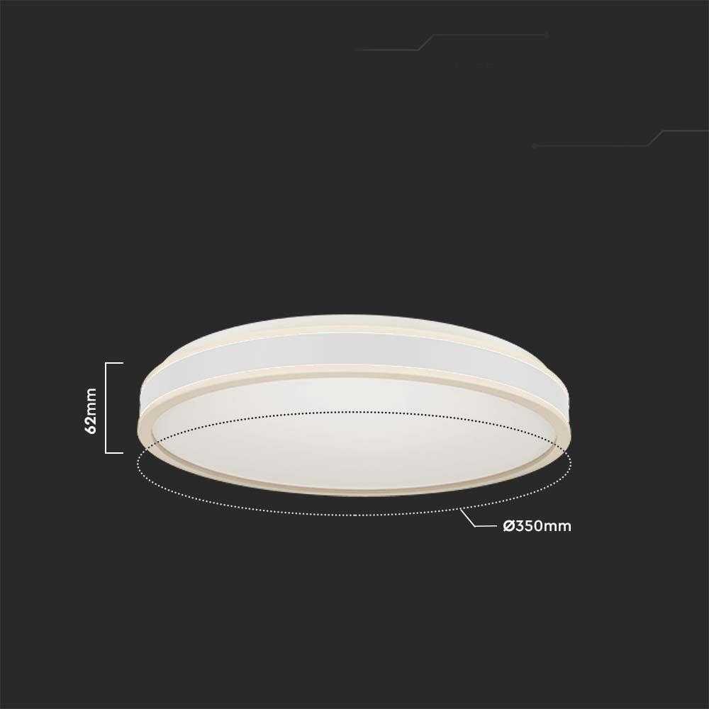 Lubinis šviestuvas V-tac 18W LED paviršinis šviestuvas, baltas, 4000K