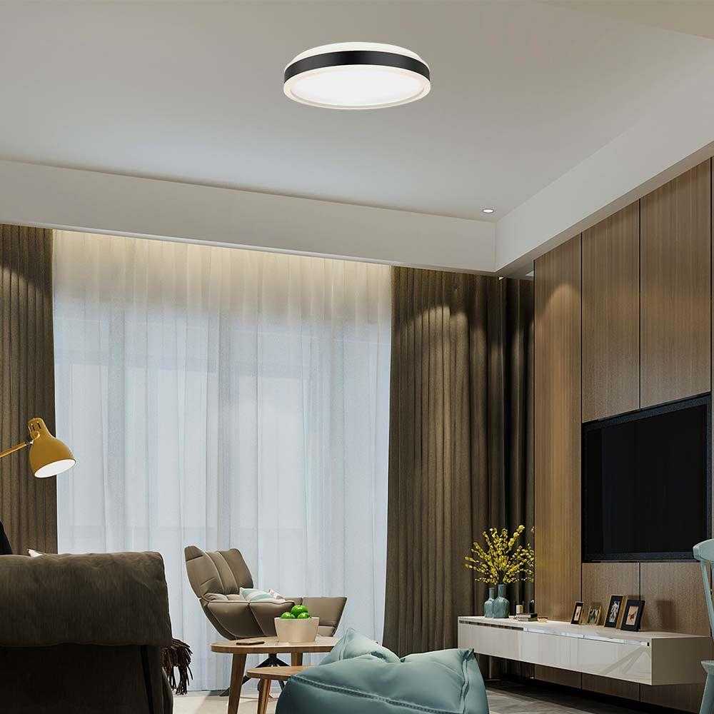 Lubinis šviestuvas 18W LED paviršinis šviestuvas, juodas, 4000K