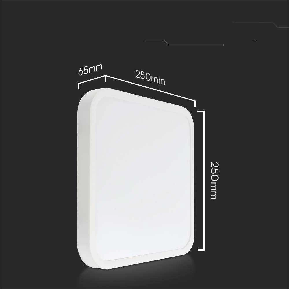 Sieninis šviestuvas 18W LED paviršinis šviestuvas, kvadratinis, baltas, 4000K, IP44