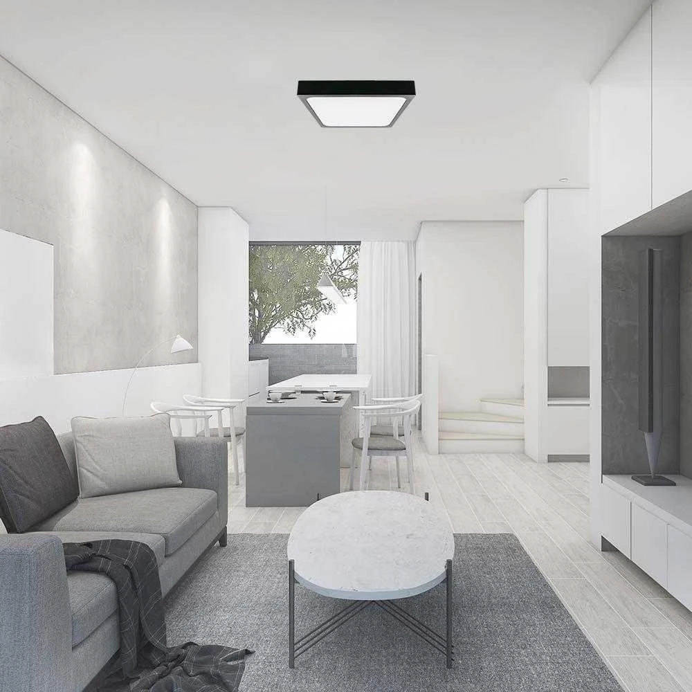 Lubinis šviestuvas V-tac 18W LED paviršinis šviestuvas, juodu korpusu, 4000K, IP44