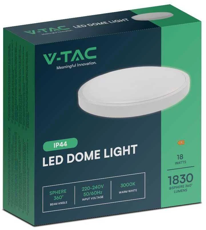 Lubinis šviestuvas V-tac 18W LED paviršinis šviestuvas, baltas, 6500K, IP44