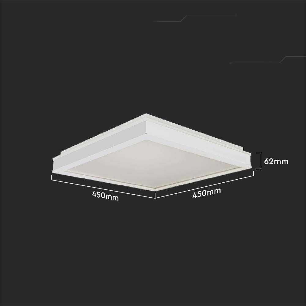 Lubinis šviestuvas 24W LED paviršinis šviestuvas, baltas, 4000K