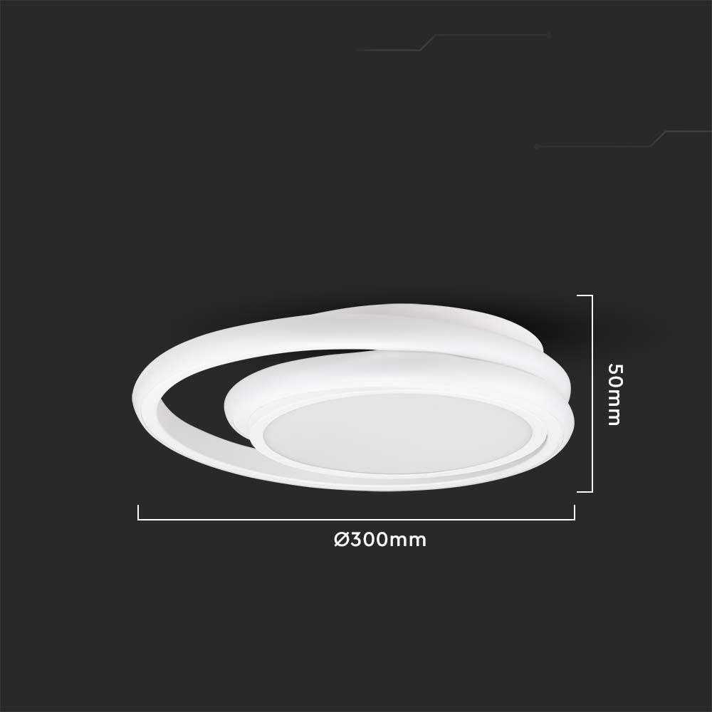 Lubinis šviestuvas V-tac 24W LED paviršinis šviestuvas, baltas, 4000K