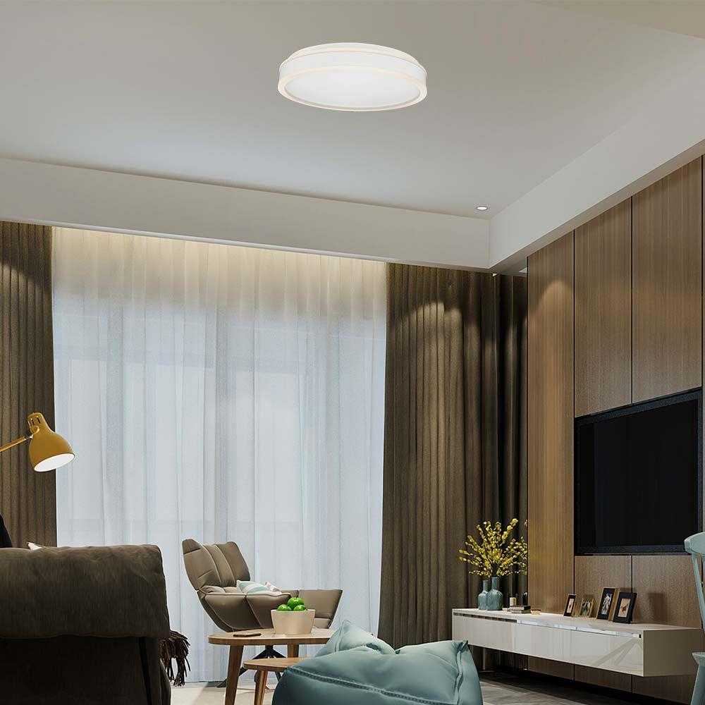 Lubinis šviestuvas 24W LED paviršinis šviestuvas, baltas, 4000K